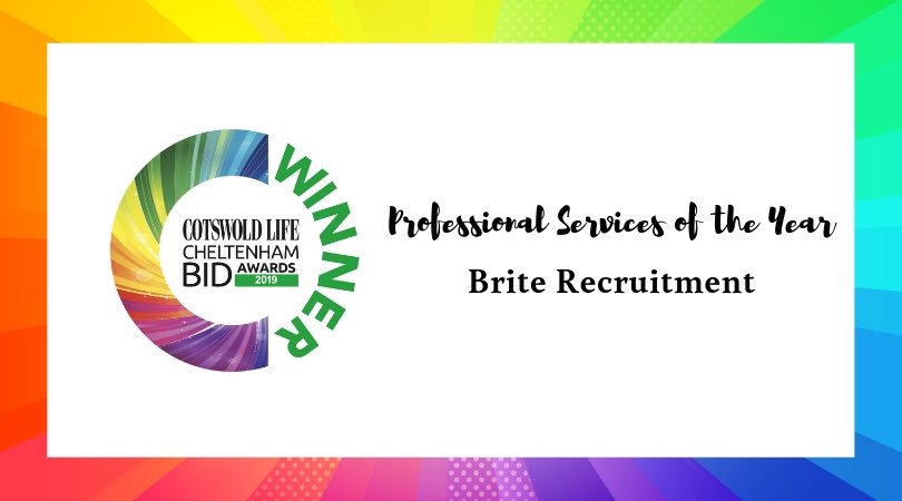 #CLCheltBIDawards Winner of Professional Services of the Year - Brite Recruitment 