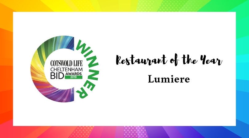 #CLCheltBIDawards Winner of Restaurant of the Year - Lumiere